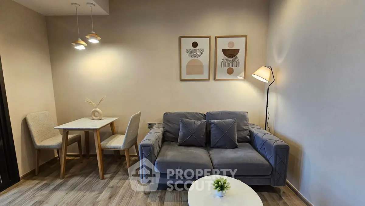 Cozy living room with modern decor and stylish furniture