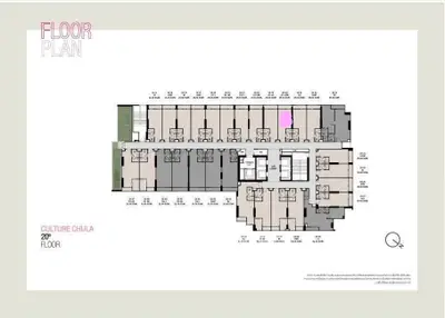 Explore the detailed floor plan of Culture Chula's 20th floor, showcasing modern apartment layouts.