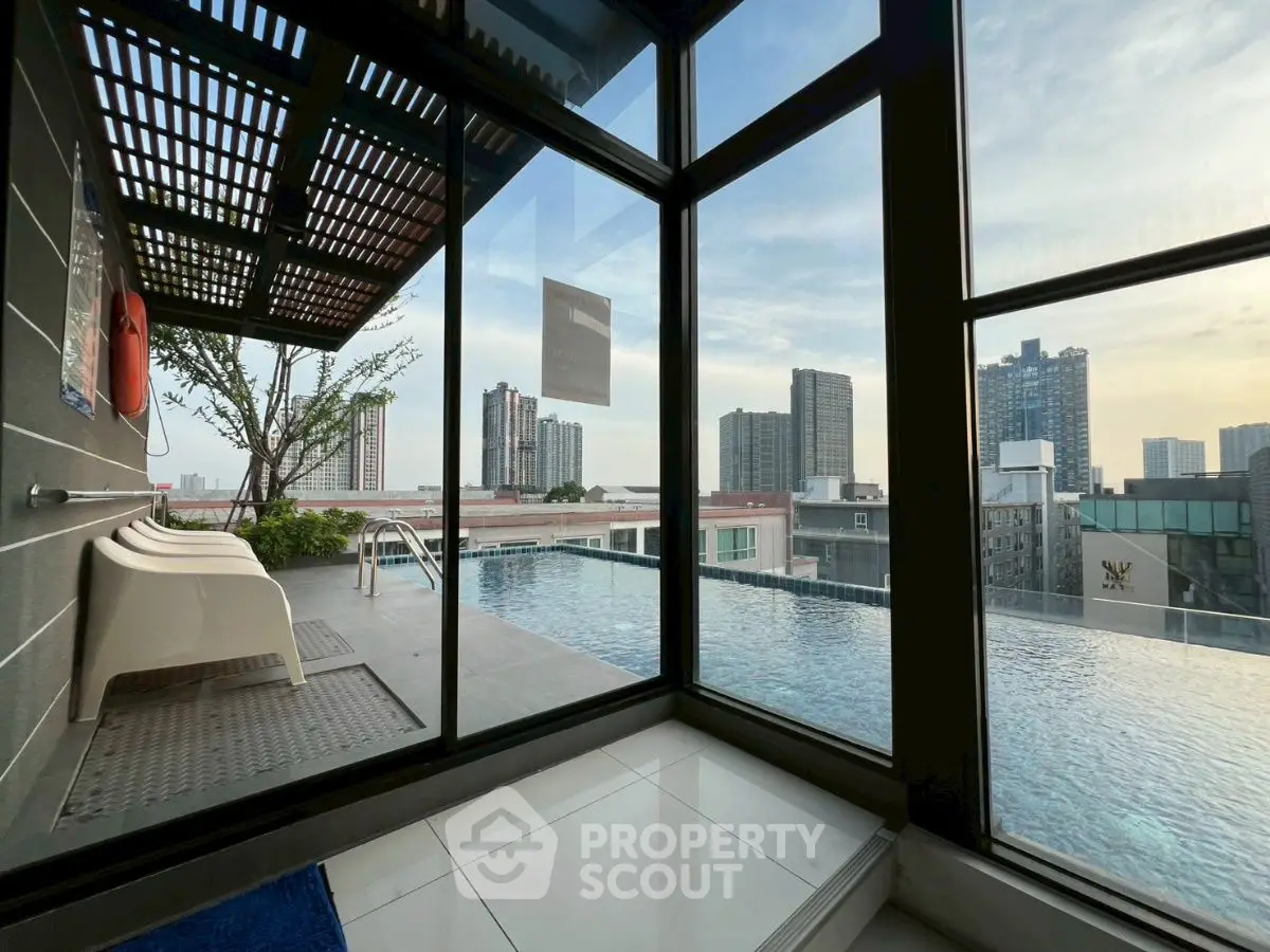 Stunning rooftop pool with panoramic city views and modern design