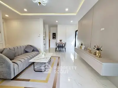 Elegant modern living room with stylish decor and spacious layout