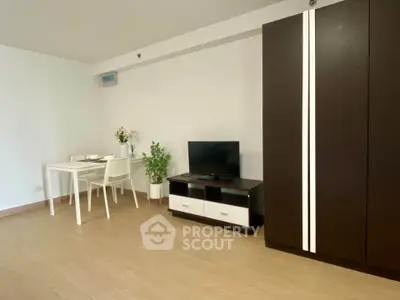 Modern living room with sleek furniture and minimalist decor
