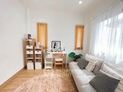 Bright and cozy living room with modern decor and natural light