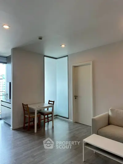 Modern apartment interior with minimalist design and natural light