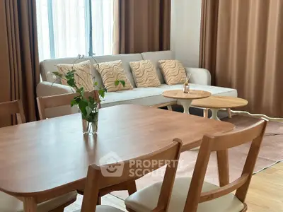 Elegant living room with modern furniture and natural light