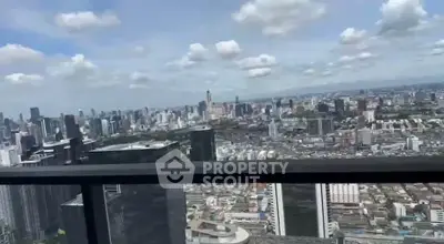 Stunning cityscape view from high-rise balcony with expansive skyline