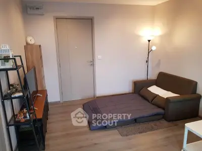 Cozy living room with sofa bed and modern decor