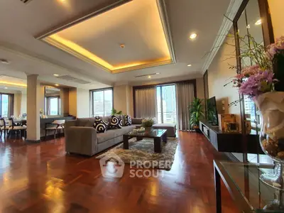 Luxurious living room with elegant decor and city view, perfect for modern urban living.