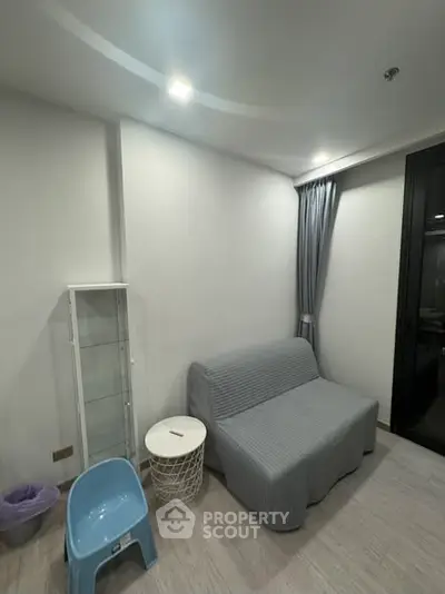 Cozy living room with modern decor and comfortable seating