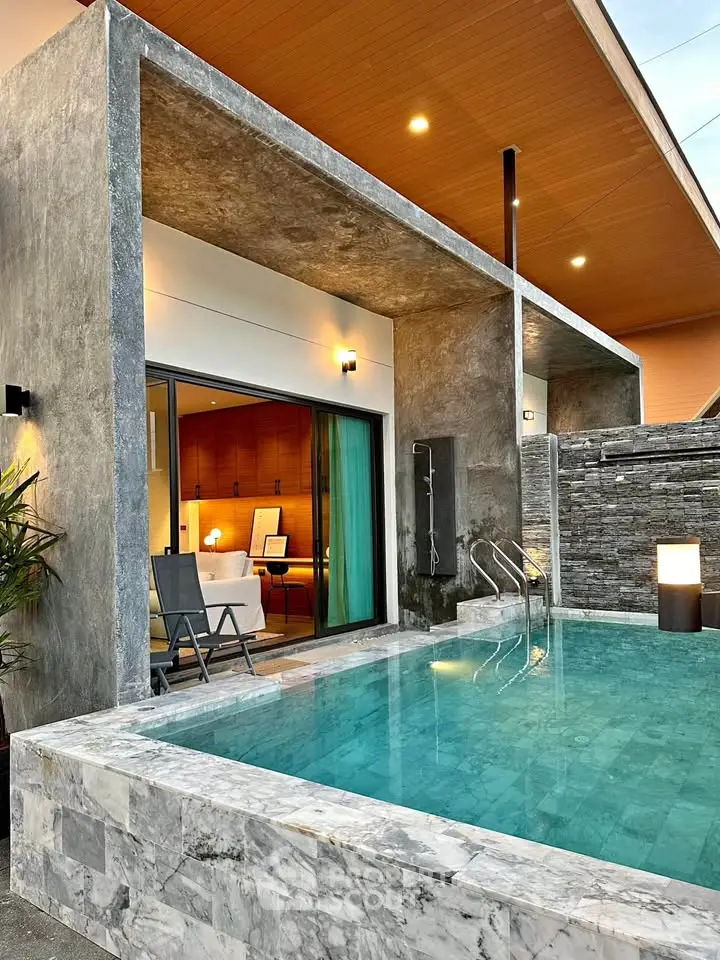 Luxurious modern villa with private pool and stylish exterior design.
