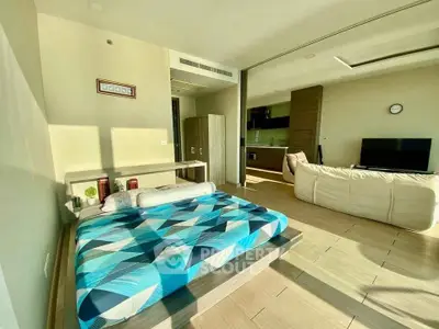 Modern studio apartment with open layout and stylish decor