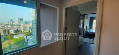 Modern apartment with city view and cozy bedroom