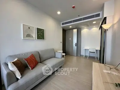 Modern living room with stylish decor and comfortable seating