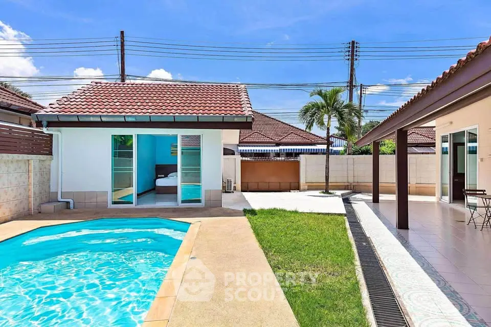 Charming villa with private pool and lush garden, perfect for relaxation and outdoor enjoyment.