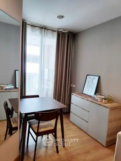 Cozy study room with modern furniture and natural light