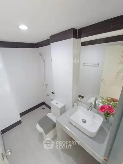 Modern bathroom with sleek fixtures and elegant design