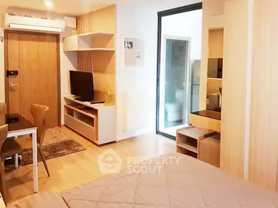 Modern studio apartment with stylish decor and open layout