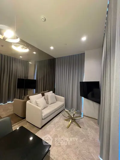 Modern living room with elegant decor and stylish furniture