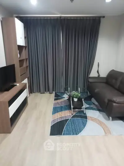 Modern living room with stylish furniture and elegant decor