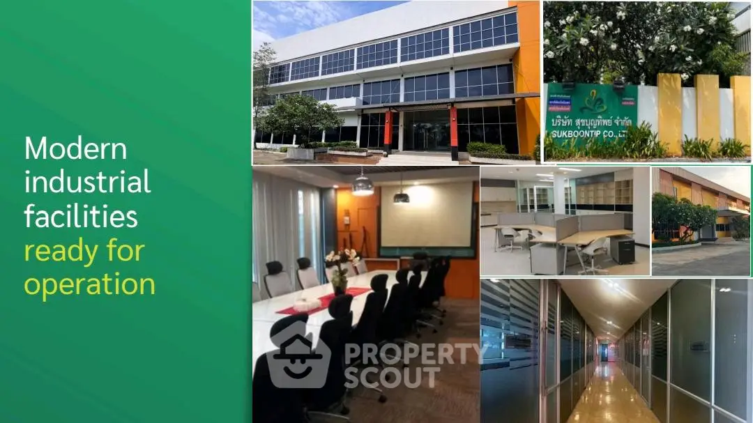 Modern industrial facilities with office spaces and conference rooms ready for operation.