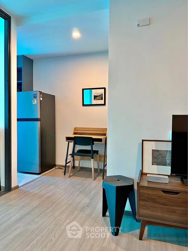 Modern apartment interior with sleek furniture and stylish decor