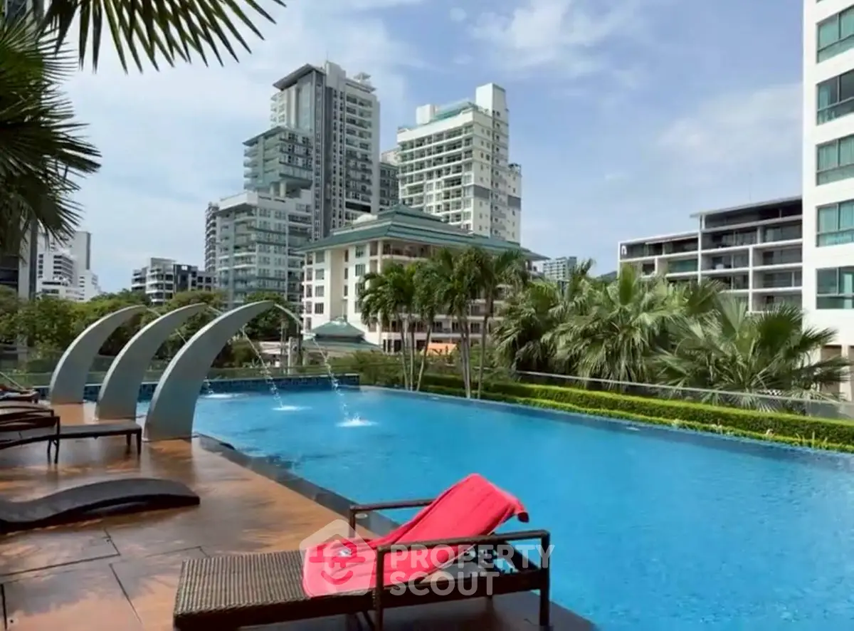 Luxurious rooftop pool with stunning cityscape views and modern architecture.