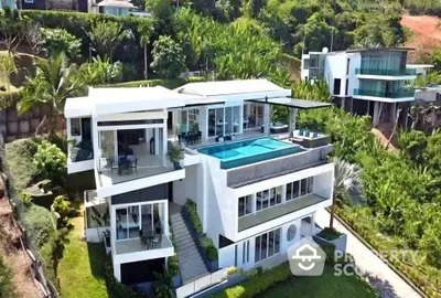 Luxurious modern villa with private pool and stunning hillside views