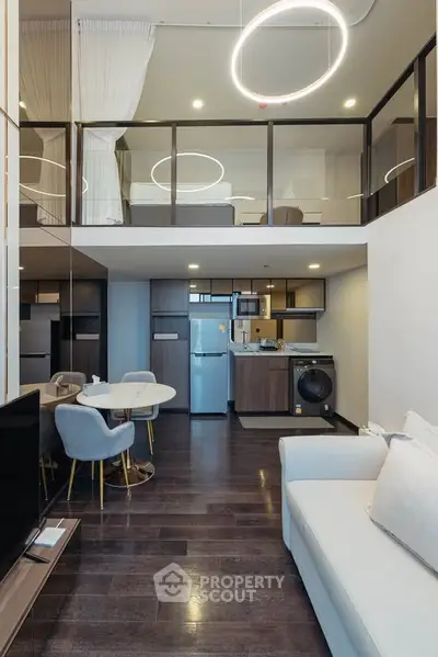 Modern loft apartment with open kitchen and stylish living area