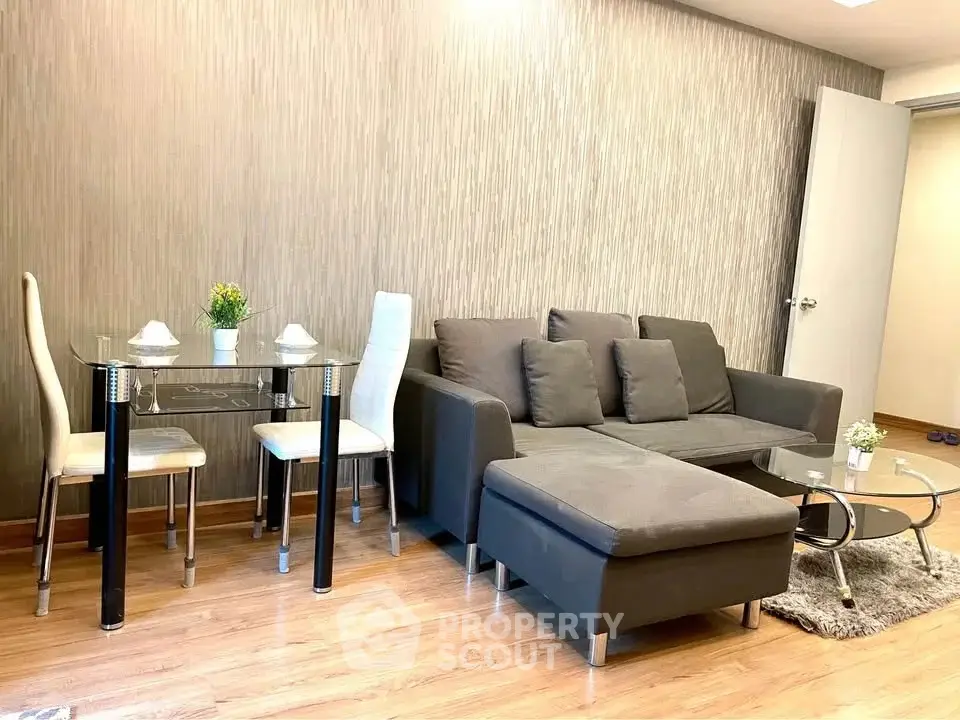 Modern living room with stylish furniture and elegant decor, perfect for comfortable living.