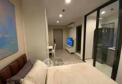 Modern studio apartment with open layout and stylish decor