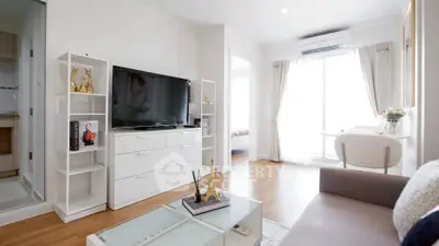 Modern living room with sleek furniture and natural light