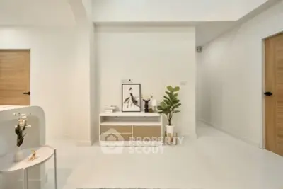 Modern minimalist interior with white walls and stylish decor