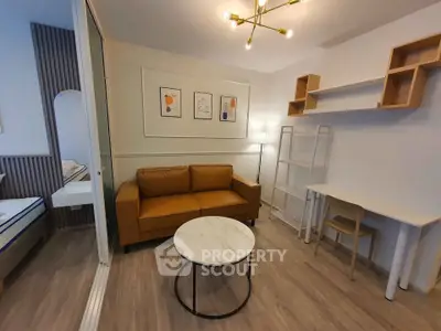 Modern living room with stylish decor and cozy ambiance