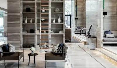 Luxurious modern living room with elegant decor and spacious layout