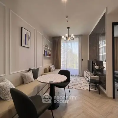 Stylish modern living room with elegant decor and natural light