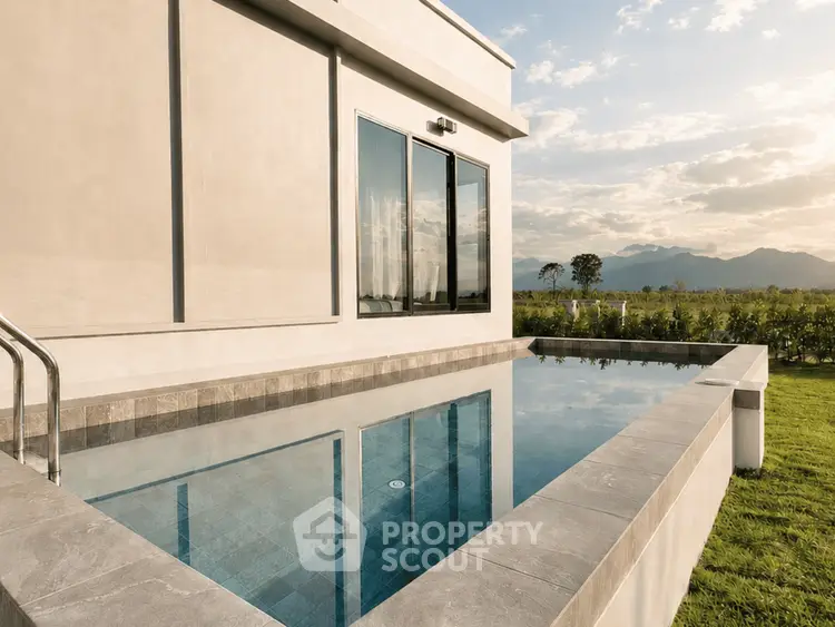 Luxurious modern home with private pool and stunning mountain views, perfect for relaxation and entertaining.