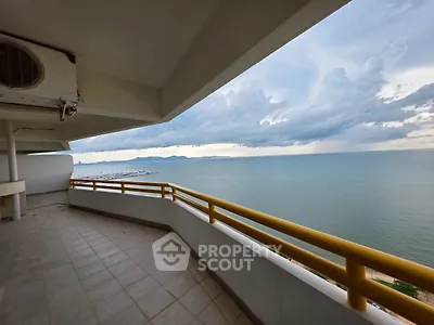 Stunning ocean view from spacious balcony in high-rise building