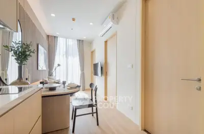 Modern living room with stylish decor and natural light