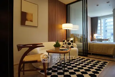 Stylish modern living room with cozy seating and elegant decor