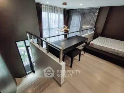 Modern loft apartment with stylish interior and mezzanine bedroom