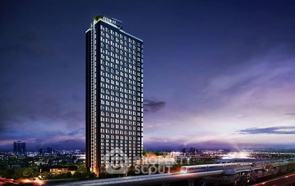 Stunning high-rise building with panoramic city views at dusk