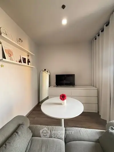 Cozy living room with modern decor and stylish furniture