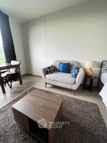 Cozy living room with modern sofa and stylish decor