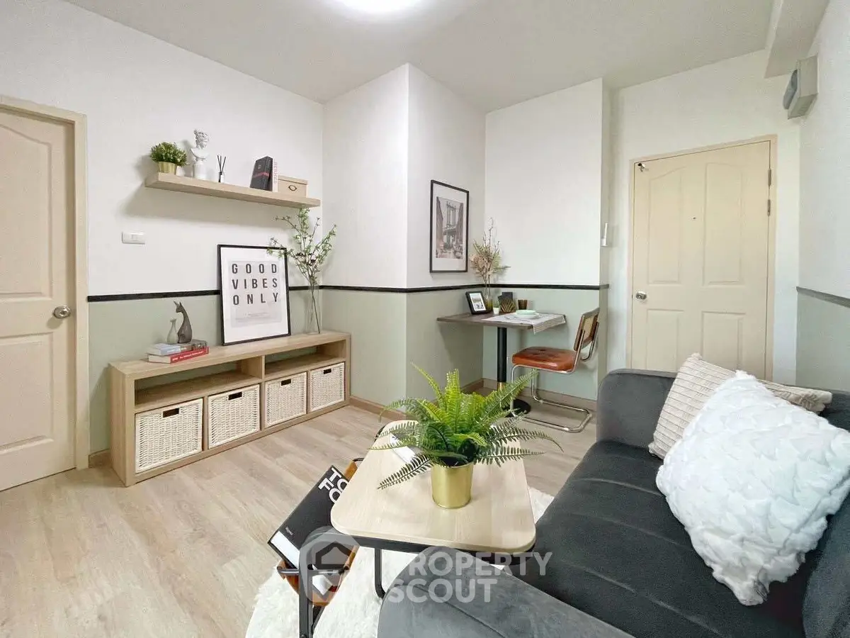 Chic living room with stylish decor and cozy seating area