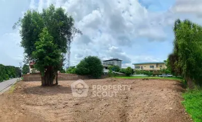 Spacious vacant land with lush greenery and potential for development in a serene neighborhood.