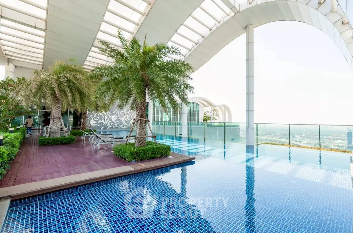 Luxurious rooftop pool with stunning city views and modern design.