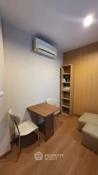 Cozy study room with modern furniture and air conditioning