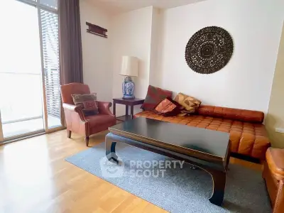 Stylish living room with elegant decor and natural light