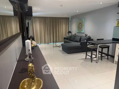 Modern living room with sleek furniture and elegant decor, perfect for stylish urban living.