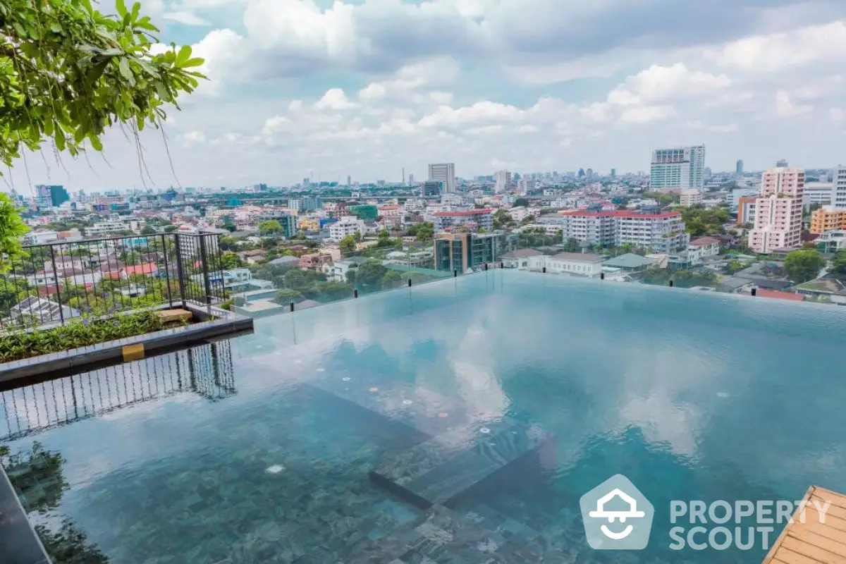 Stunning rooftop infinity pool with panoramic city views