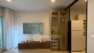 Modern living room with stylish decor and sleek storage solutions